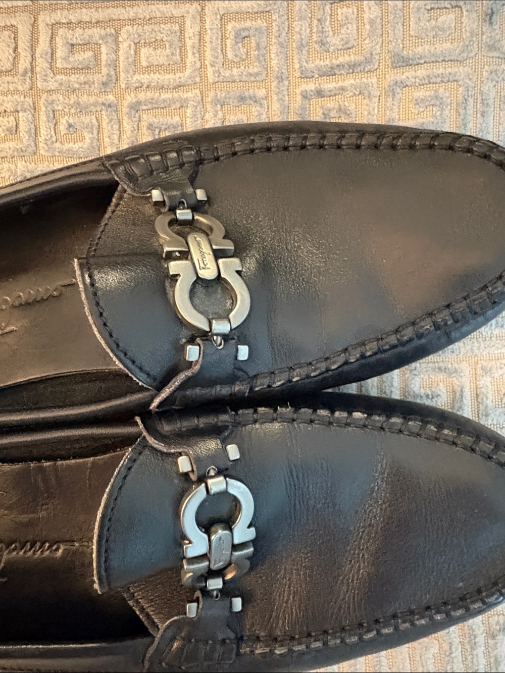 Salvatore Ferragamo Black Leather Gancini Bit Loafers - Picture 11 of 14